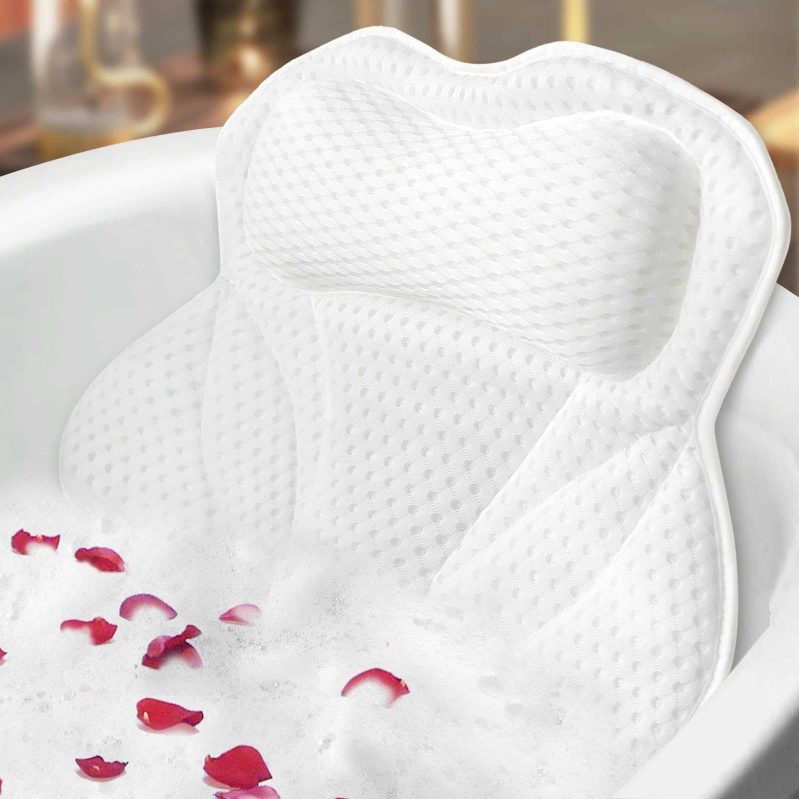 Amazon.com: Bathtub Pillows Bath Pillow Luxury Bathtub Pillows for Back and Neck Support Soft ...