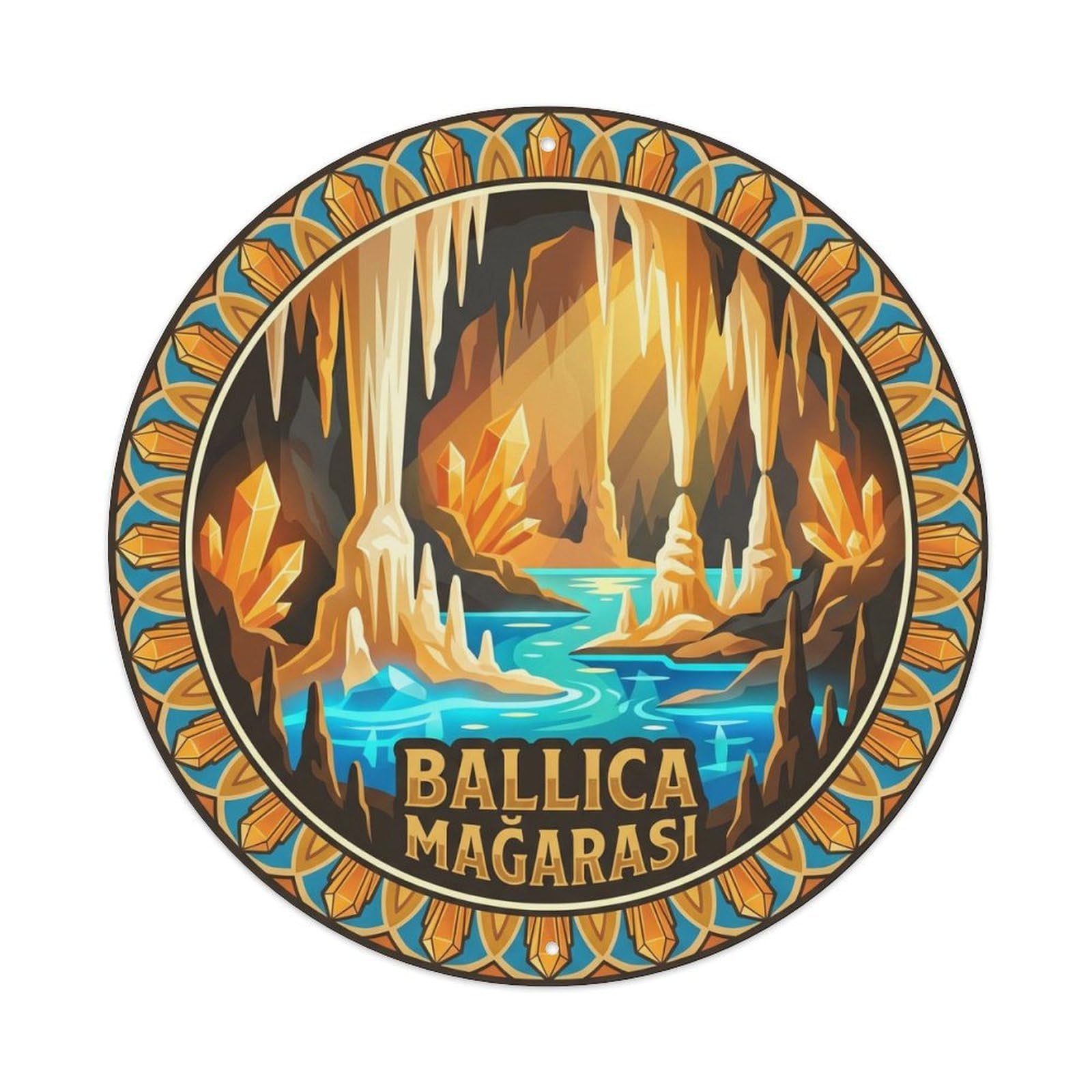 Tokat Ballica Cave Heritage Nature Turkey Classic Metal Tin Sign