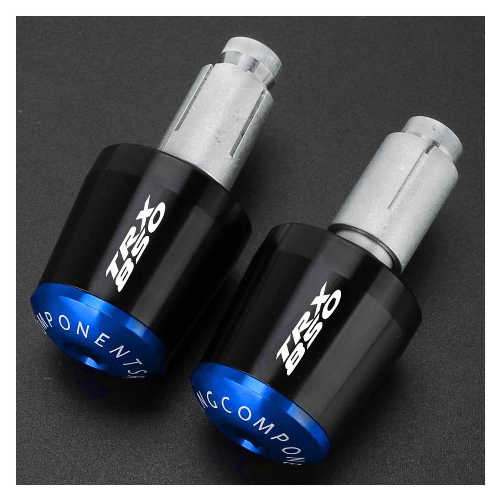 Embouts de guidon 22 mm noirs et bleus pour moto TRX850
