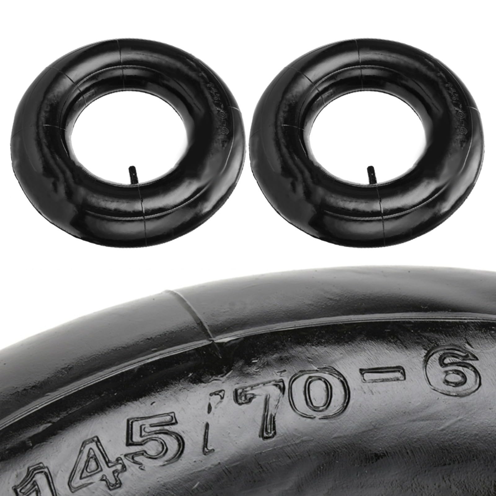 Camera d'aria 13 x 5.00-6 per sporco, go-kart e tosaerba, pneumatico 145/70-6 con valvola dritta TR13 (confezione da 2)