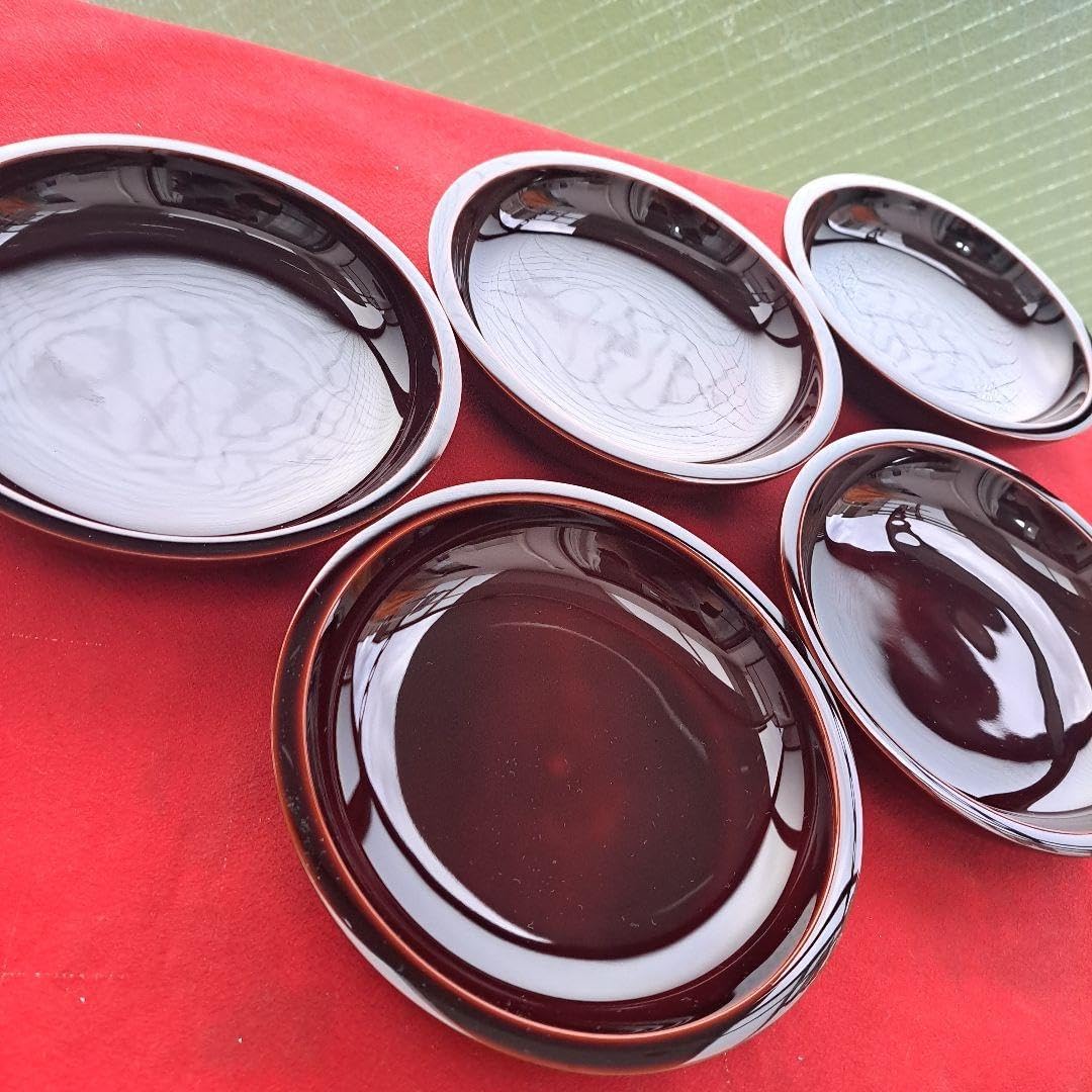 花柄波型皿 5枚セット 陶磁器製 九谷 朝日製 波型花柄陶器皿 5枚セット