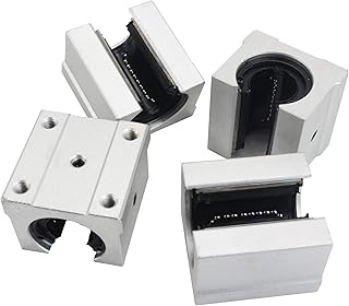 4pcs SBR20UU Aluminum Block 20mm Linear Motion Ball Bearing Slide Block Match for SBR20 20mm Linear Guide Rail