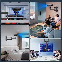 Jubor Összecsukható Projektor Fali Tartó 360° Forgatható Mennyezeti Állvány 7