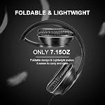 Lorelei X6 Over-Ear Headphones with Microphone, Lightweight Foldable and Portable Stereo Bass Headphones with 1.45 m Tangle-Free, Wired Headphones for Smartphone Tablet MP3/4 (Space Black)