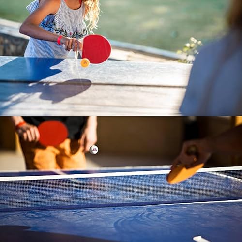 Miniatura 7 de DOUBLE FISH Pelotas de ping pong  Pelotas de tenis de mesa de 3 estrellas blancas y naranjas  Pelotas de alto rendimiento V40+ ABS Pelota de