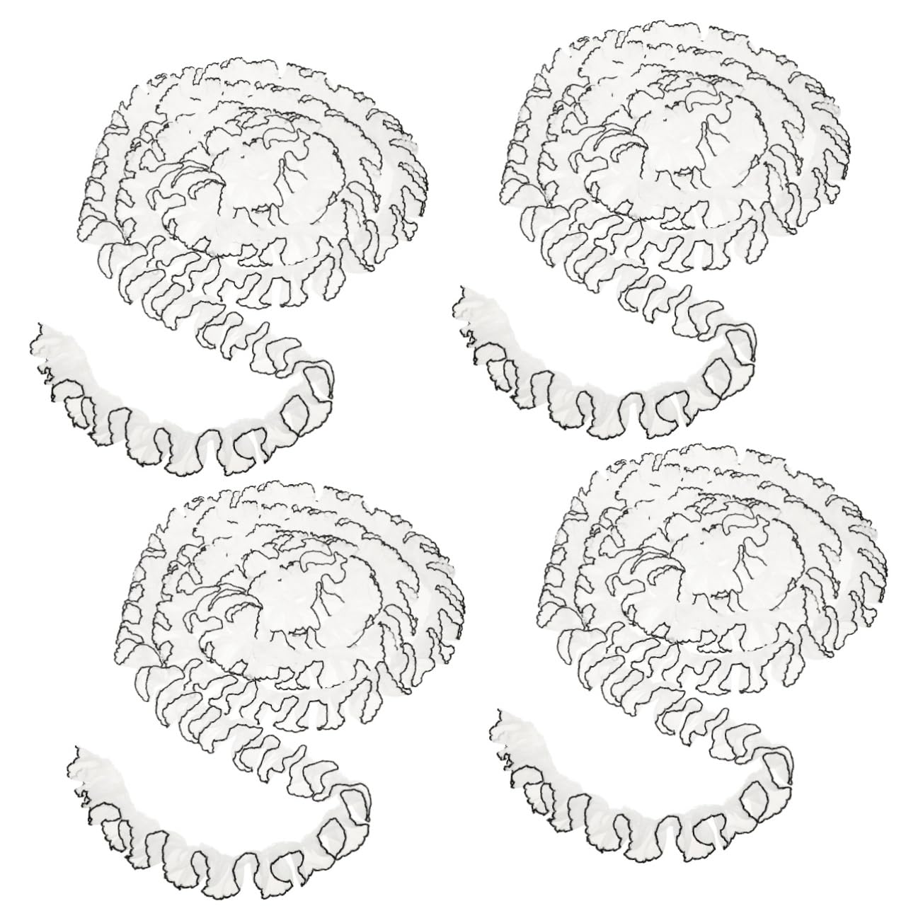 SHINEOFI 4piezas Cinta De Encaje Vintage De Volantes Cinta Decorativa Cortable Para Manualidades y Adornos Metros De Material De Encaje