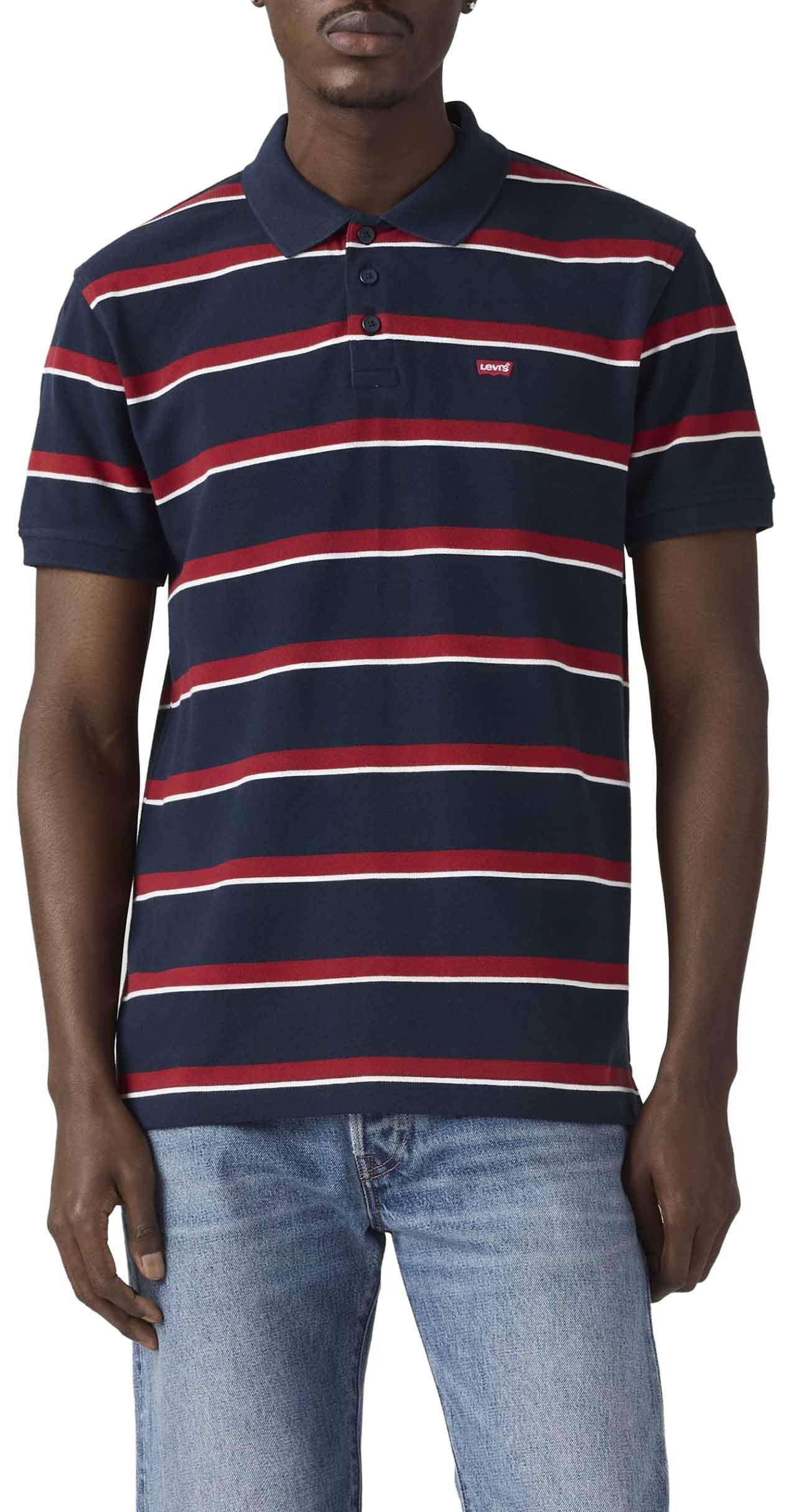 Levi's Polo Uomo Housemark Alden Stripe Navy