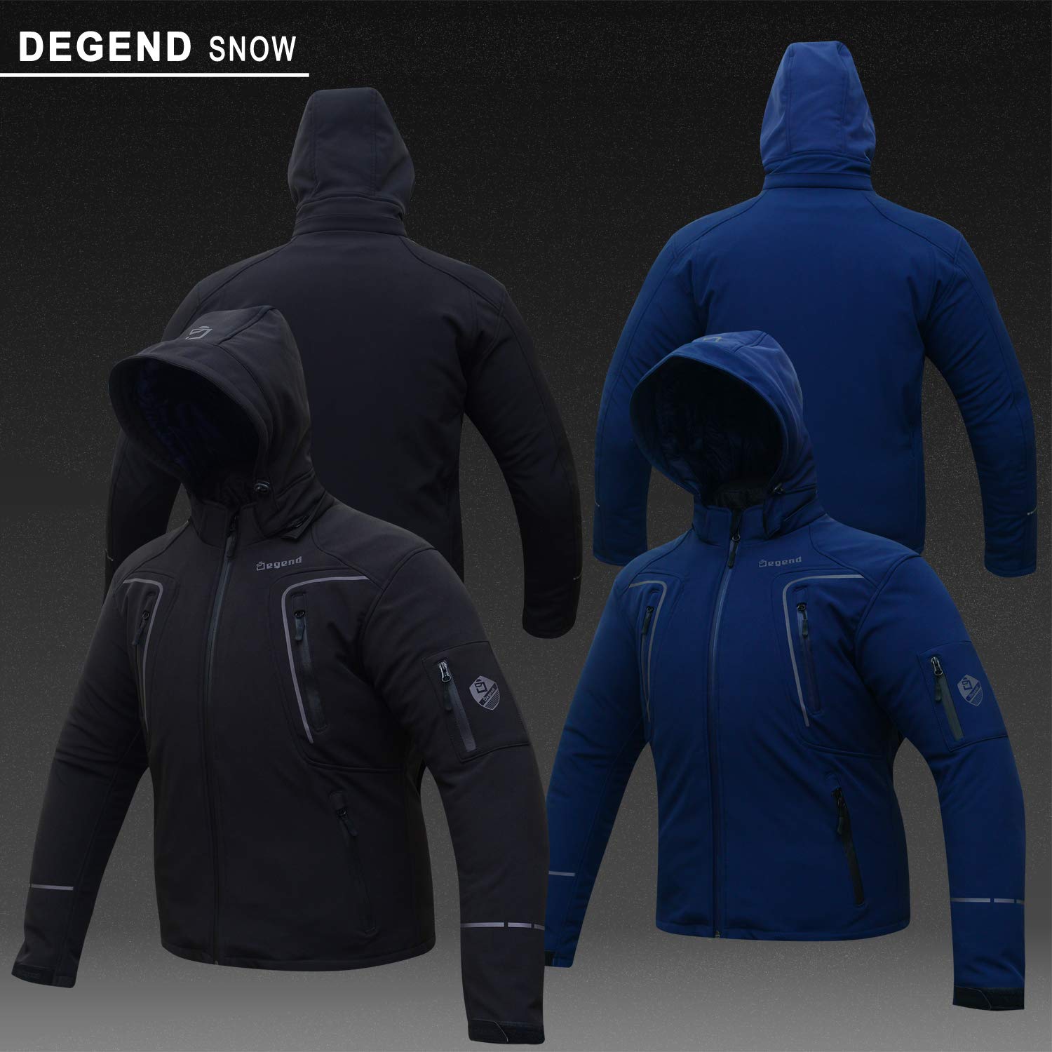 SNOW MAN | Motorradjacke Herren mit Protektoren Wasserdicht und Windfest, Homologiert