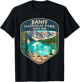 Cool Banff National Park Canada Outdoor Camping Hiking T-Shirt