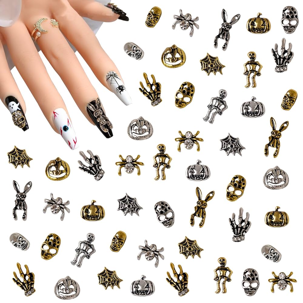 No.1101　選べるハロウィン　カボチャ　クモ　ネイルパーツ No.1101 選べるハロウィン カボチャ クモ ネイルパーツ - メルカリ