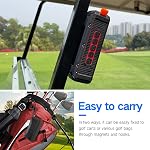 Dprofy Pro Haut-parleur portable de golf magnétique Bluetooth - Imperméable à l'eau sans fil IPX6/Shockproof 3rd Génération pour le chariot, 24 Heures de jeu, accessoires et cadeaux (noir)
