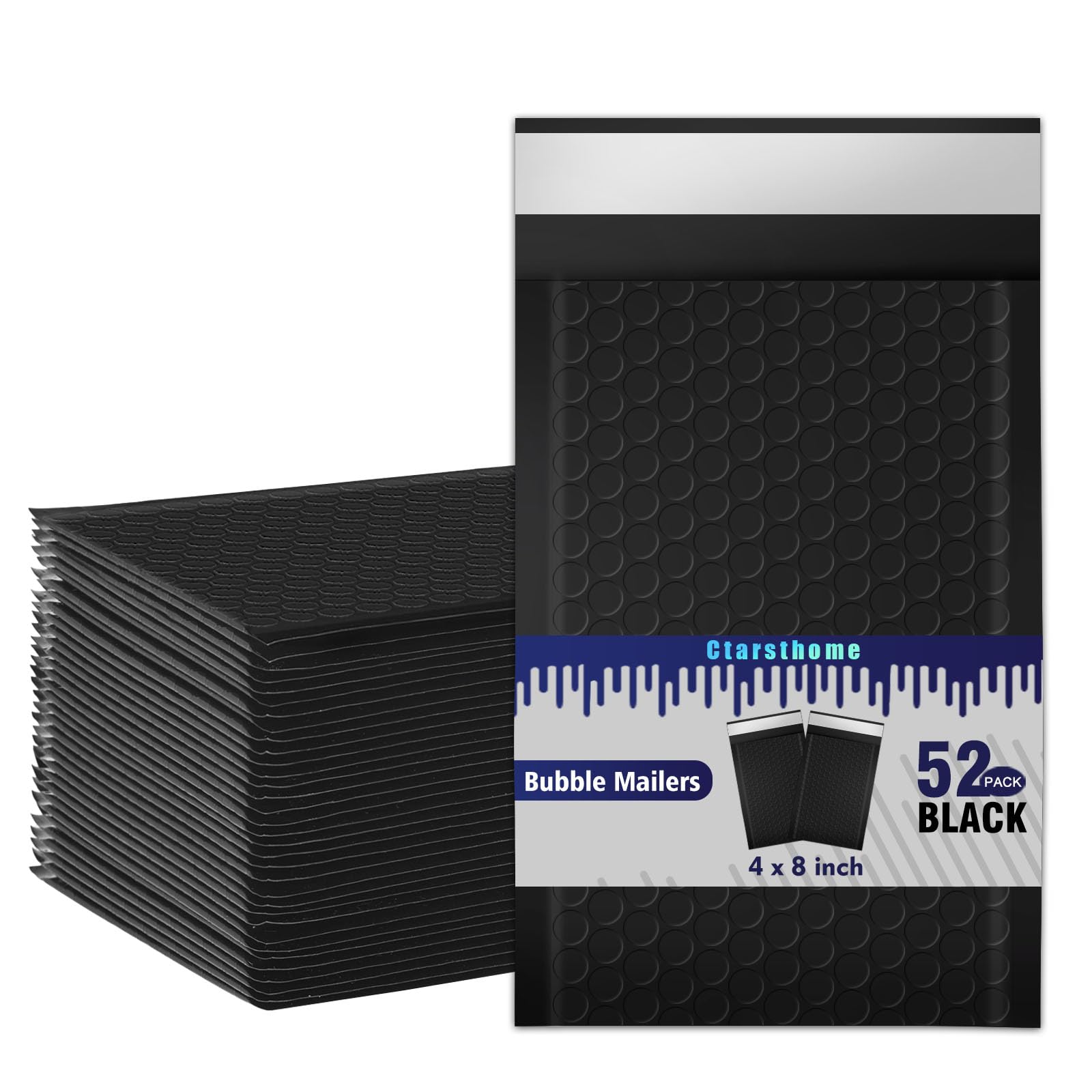 52 Pack Bubble Mailers 4x8inch Padded Envelopes Thin Mailing Envelopes Waterproof Bubble Opaque Padded Mailers Self Seal Adhesive Shipping Bags for