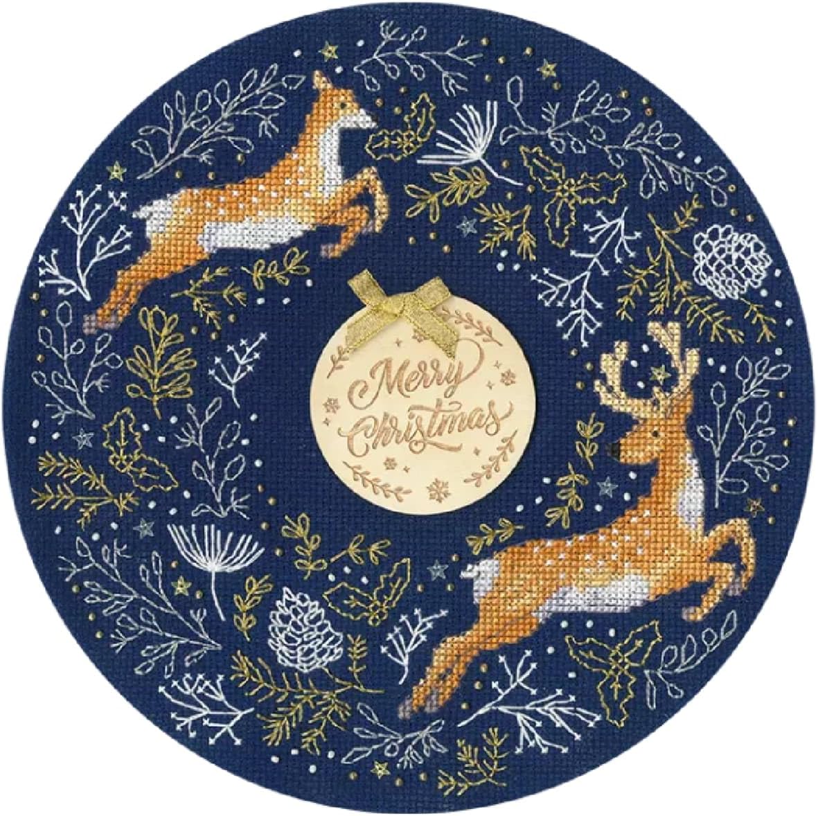 Bothy Threads Woodland Wreath Counted Cross-Stitch Kit