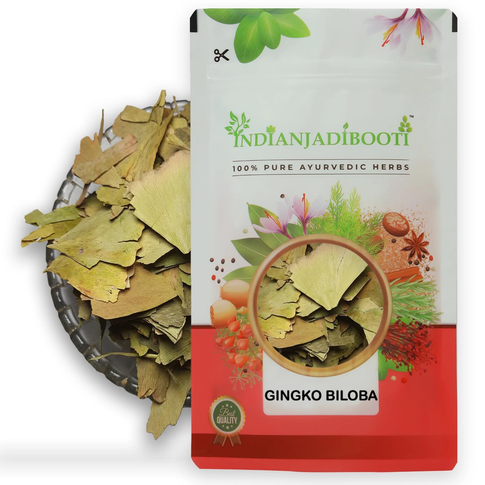 IndianJadiBooti Ginkgo Biloba Leaves | Maidenhair Tree | Ginko Biloba | Enhances Brain function & improves concentration - 50 Gram-image-45