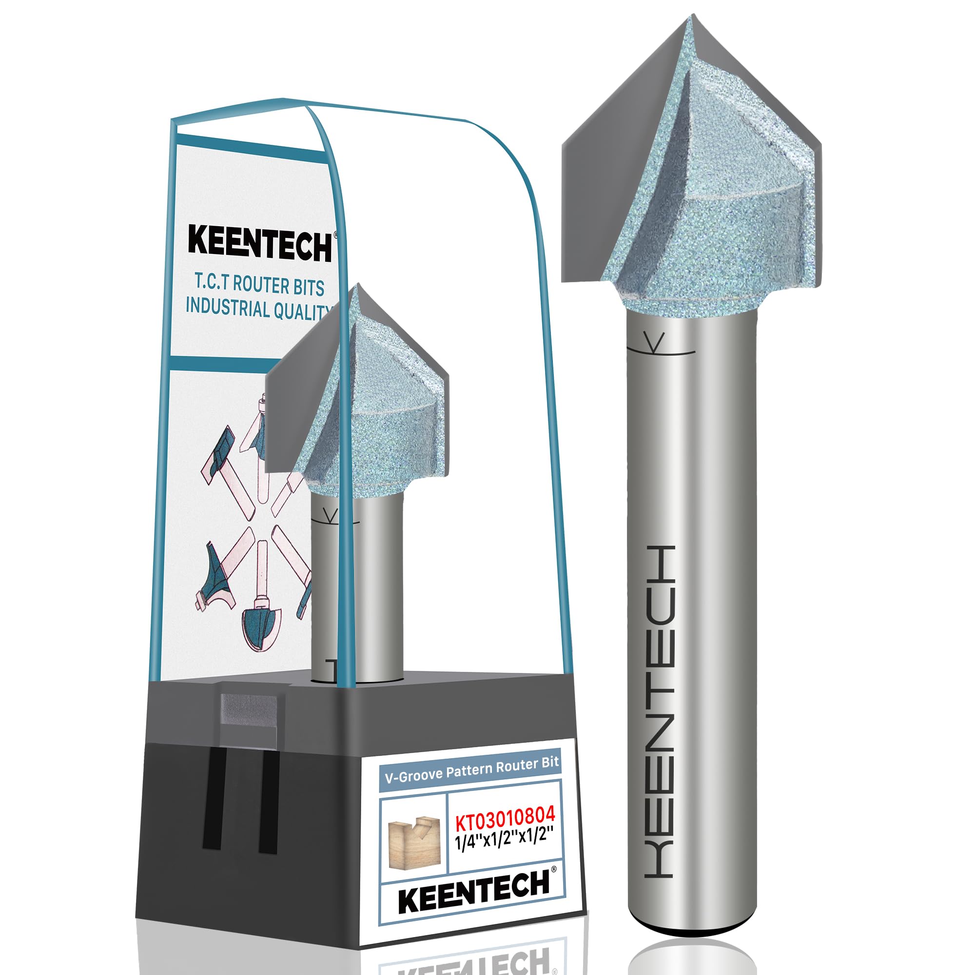 KEENTECH 90 Degree V Groove Router Bit -8