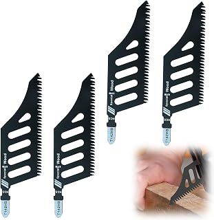 4Pcs T Shank Jigsaw Blades,Flush Cutting Jig saw Blade 112mmx32mmx1.2mm High Strength Coarse Tooth,Compatible with Bosch T142HE3, Dewalt DT2074 DW3311