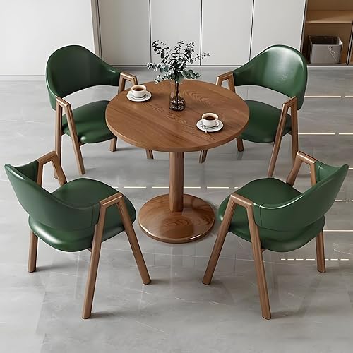 YVYKFZD Mesa de recepción de oficina, mesa de club, mesa de conferencias redonda pequeña, juego de mesa de centro de 5 piezas, juego de mesa de