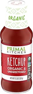 Primal Kitchen Organic Unsweetened Ketchup, 11.3 oz - Paleo Keto Whole30 Approved No Sugar Added