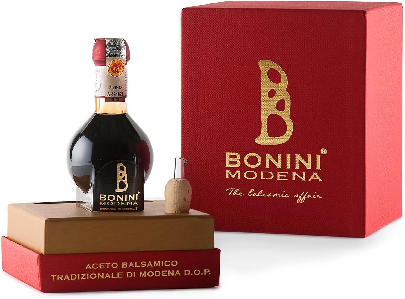 BONINI Producer of Traditional Balsamic Vinegar of Modena PDO, Traditional Balsamic Vinegar of Modena PDO 100 ml, Aged in 12 Year Old Barrels, Kosher Certified, Made in Italy