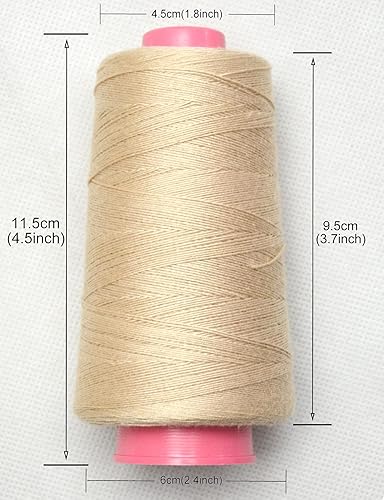 Miniatura 10 de Luwigs Hilo de tejido negro 100  poliéster para hacer pelucas extensiones de cabello de trama de cabello 1 pieza 1 unidad negro