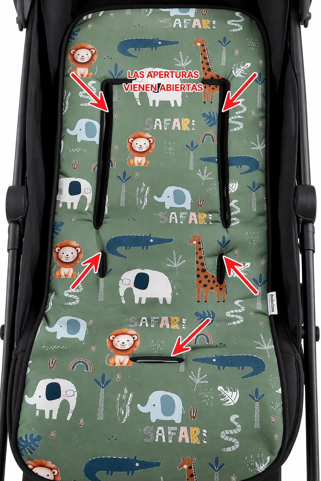 Colchoneta Silla de Paseo Universal Transpirable 3D para Bebé – Funda Carrito Verano Antisudor, Cojín Acolchado Silleta, Compatible con Cochecito, Ligera, Lavable – Danielstore — view 3