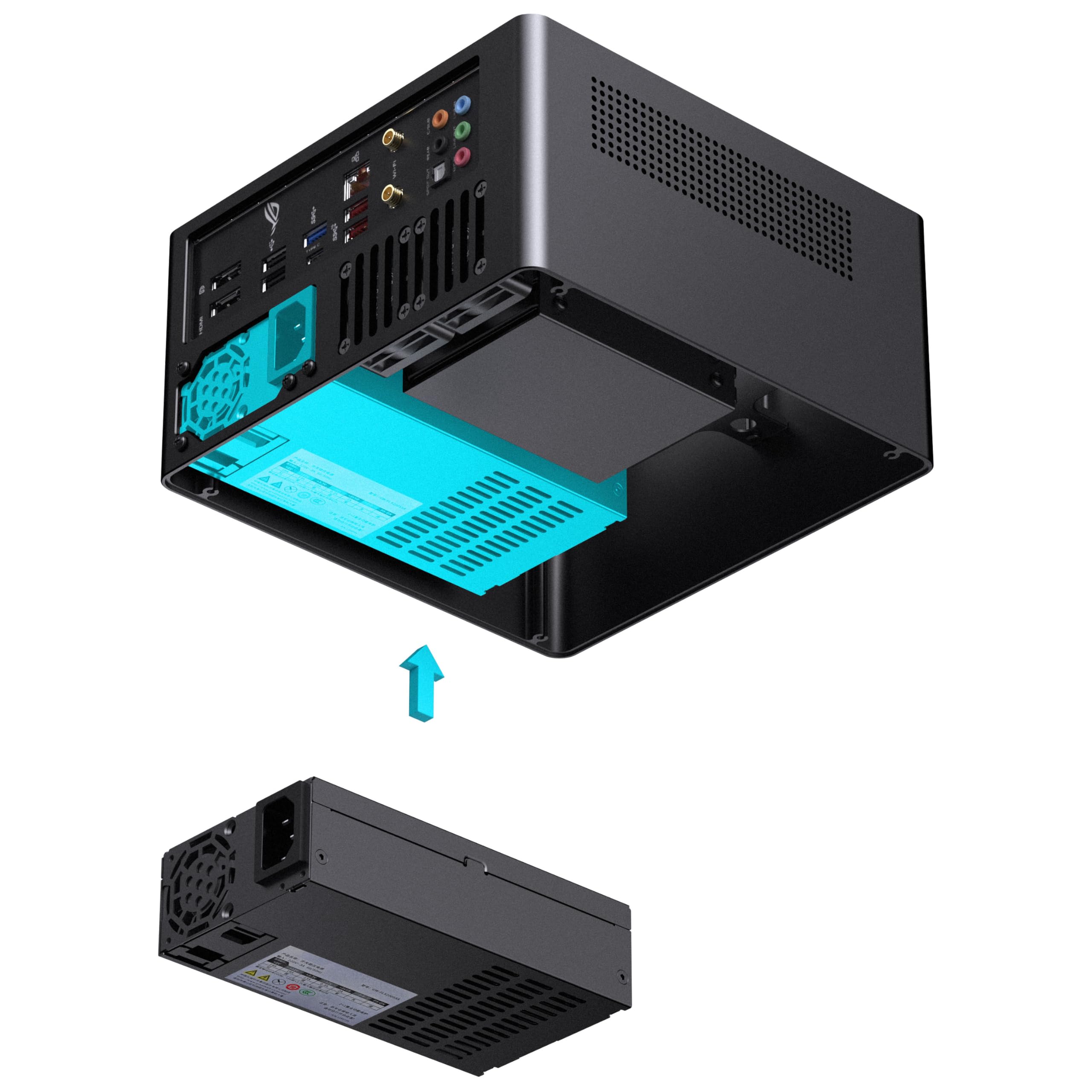 Jonsbo N10 Case PC Nero – Mini-Tower per Mini-ITX, con 2 ventole, fino a 4 SSD da 2,5 pollici, case compatto per HTPC, NAS e sistemi office