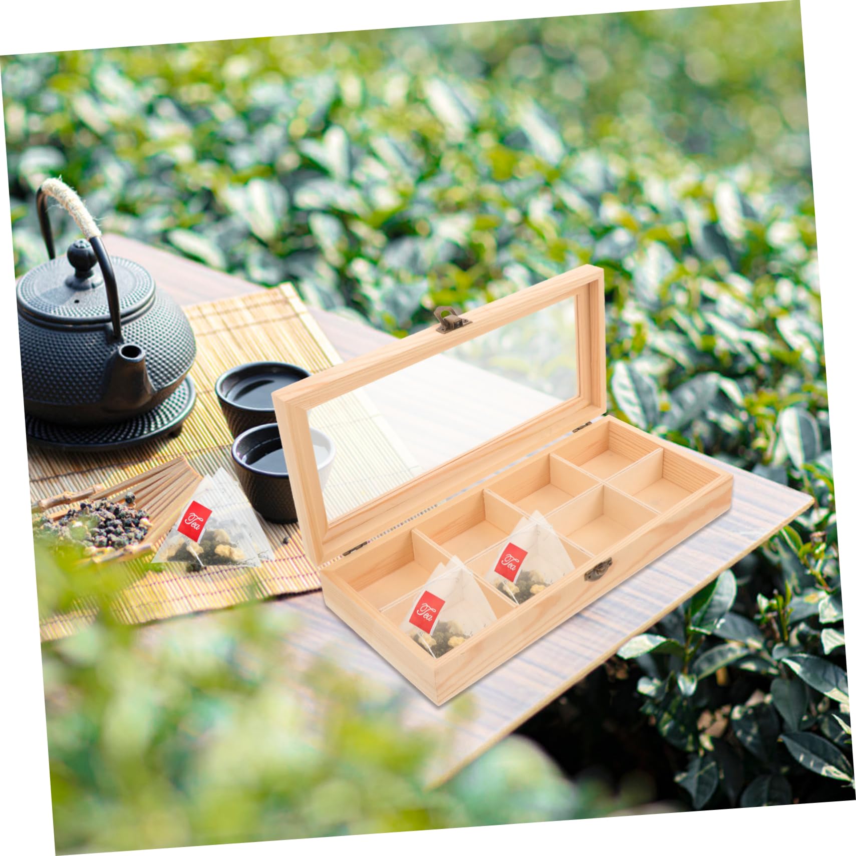 MENAYODA Organiseur De Station De Café 3 Compartiments - Rangement Thé, Sucreries Et Accessoires