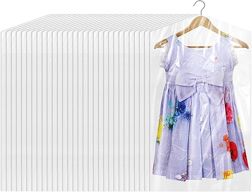 Miniatura 13 de Paquete de 100 bolsas de limpieza en seco, 23.6 x 47.2 in, bolsas de plástico transparente para tintorería, almacenamiento en el hogar, viajes