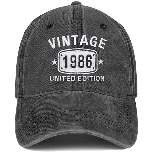 40th Birthday Gifts for Men Women Hats Vintage 1983 Baseball Cap Limited Edition Black