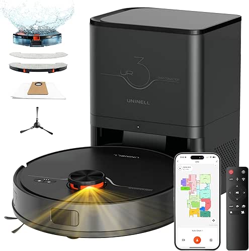 Robot Vacuum and Mop Combo with Self-Emptying, Robotic Vacuum Cleaner