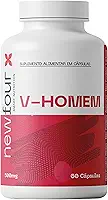 Multivitamínico Masculino V Homem 60 Cápsulas 500mg Vitaminas e Minerais Zinco Cromo Licopeno Luteína Newfour