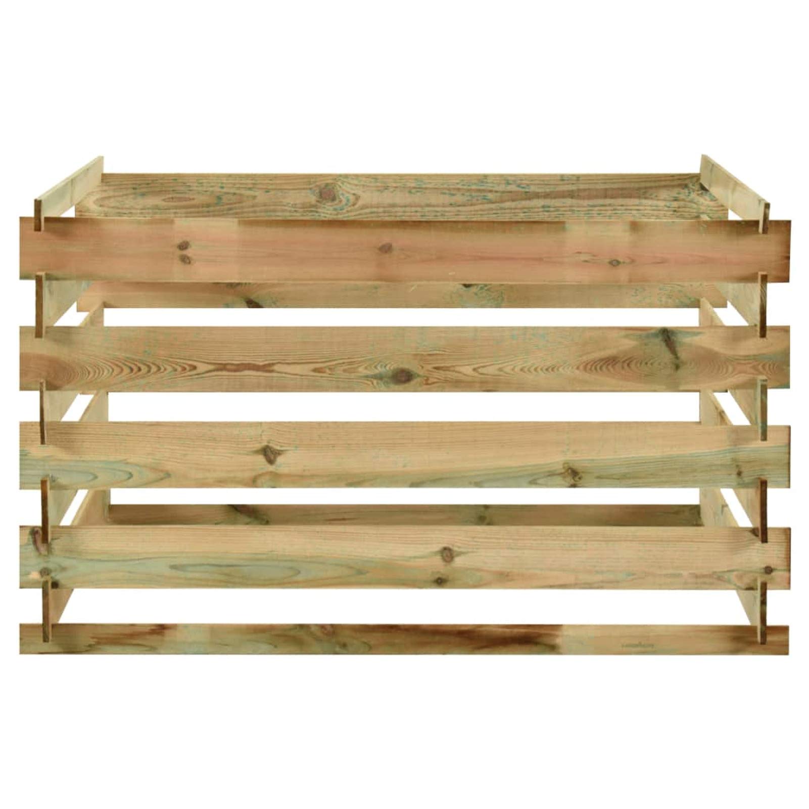 Chusui Compostiera,Compostiera da Giardino,Compostiera da Balcone,Compostiera da Cucina,Compostiera da Giardino a Doghe 120x120x70cm in Pino Impregnato