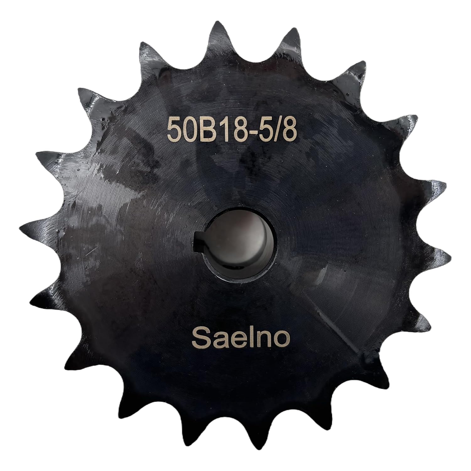 #50 Roller Chain Sprocket Type B 5/8 inch Bore 18 Tooth, Hardened Antirust 1045 Steel Drive Sprockets 50B18-5/8
