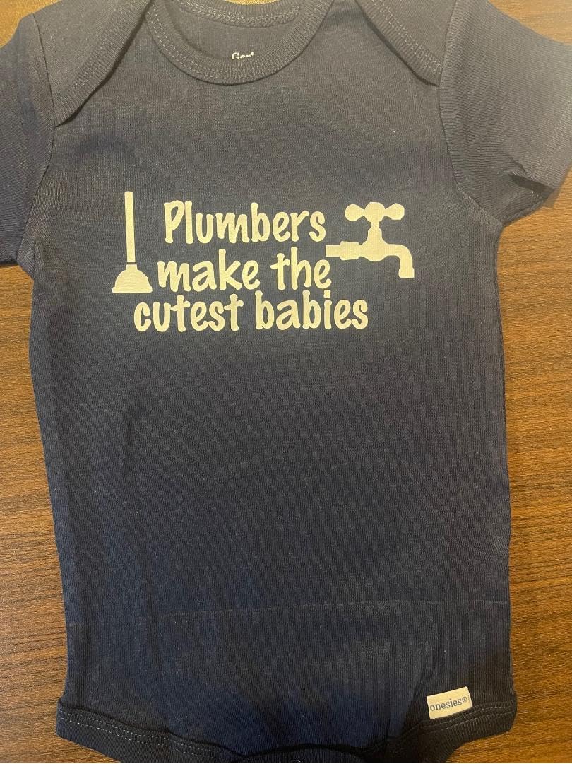 Plumbers baby onesie ® funny one piece infant bodysuit shower gift daddy