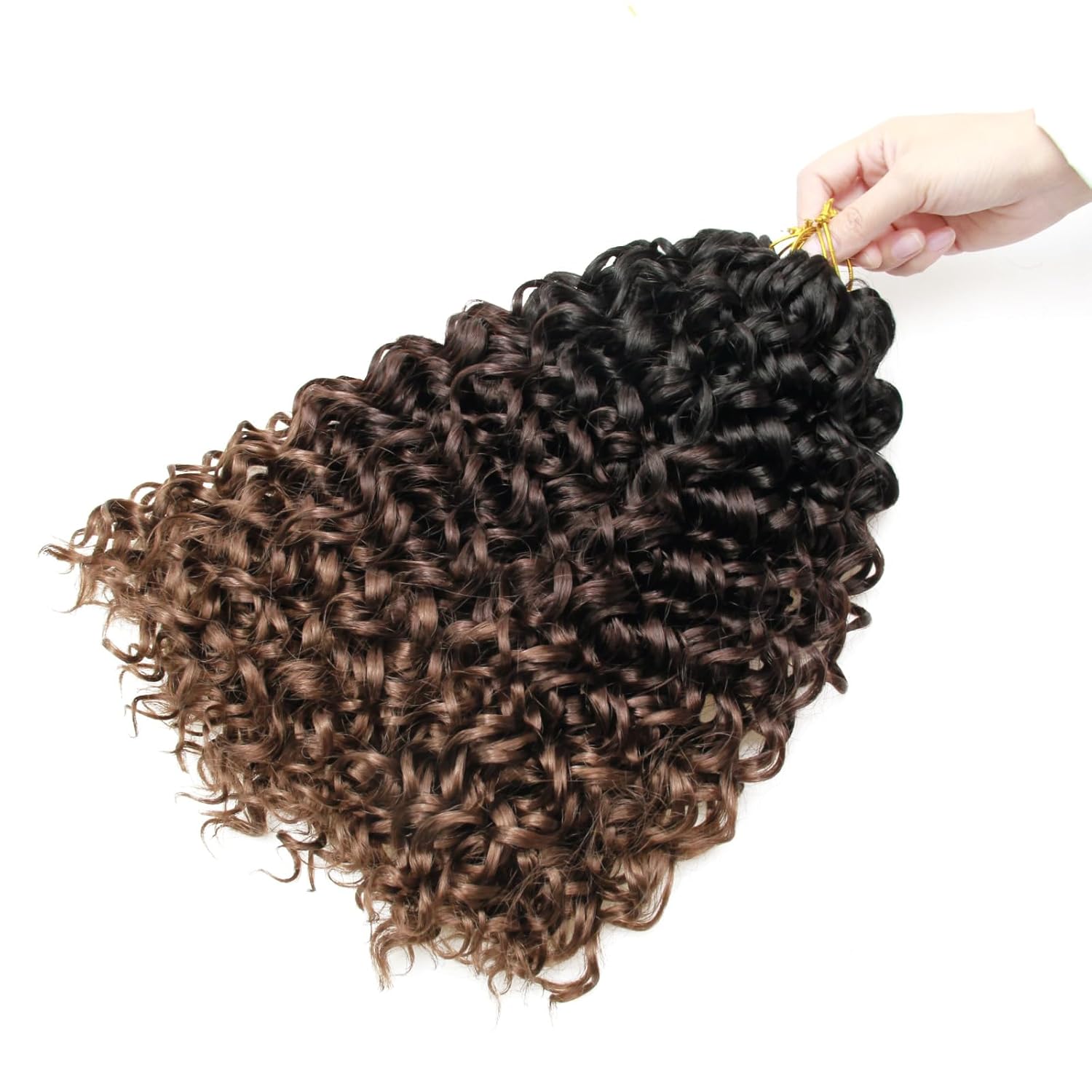 YXCHERISHAIR 8 Packs Curly Crochet Hair GoGo Curl Crochet hair for Women Deep Wave Braiding hair,Synthetic Bohemian Crochet Braid Water Wave Crochett hair Extensions(1B/4/30, 14inch)