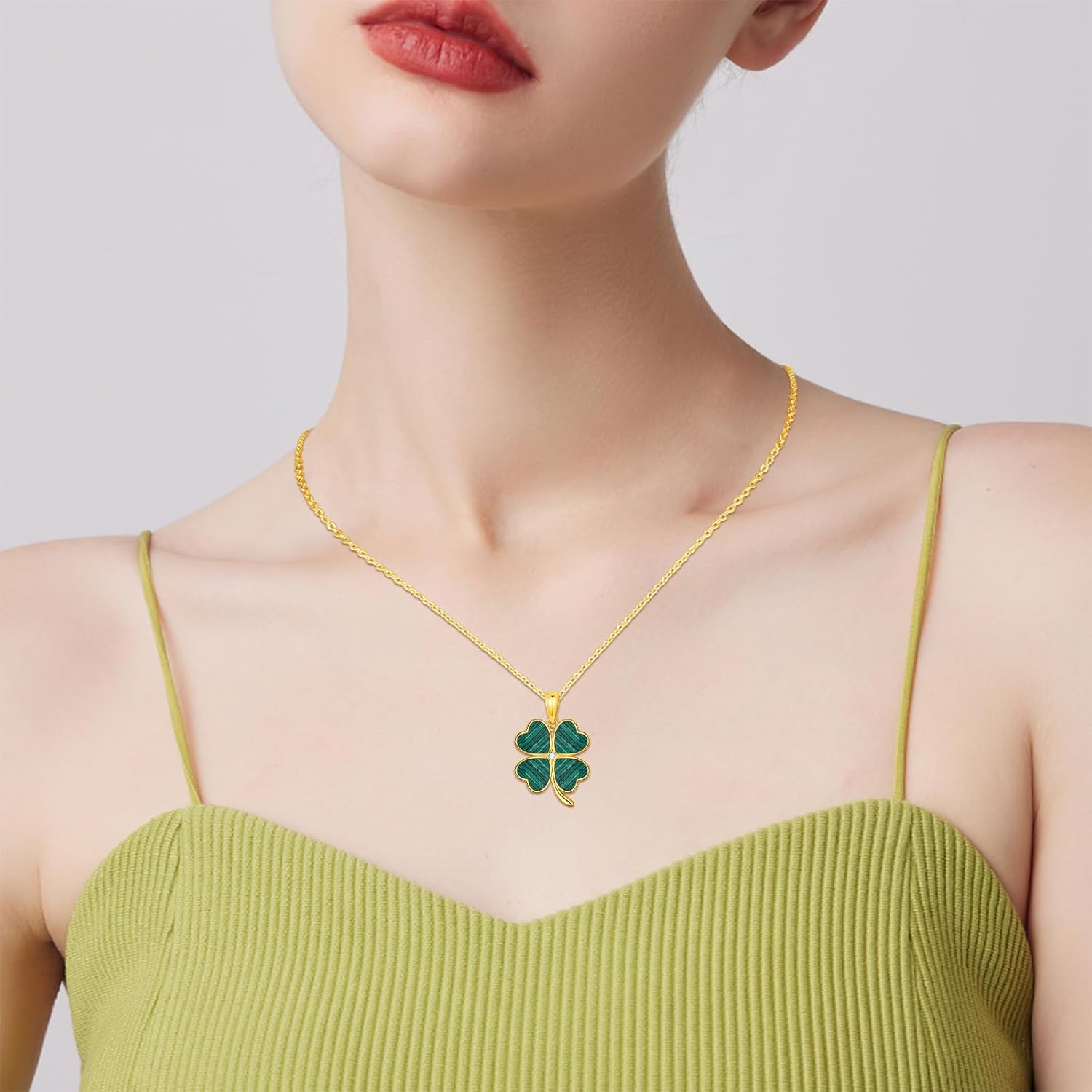 4 Leaf Clover Necklace for Women 925 Sterling Silver Gold Shamrock Pendant Celtic Irish Jewelry St Patricks Day Gifts - Image 5
