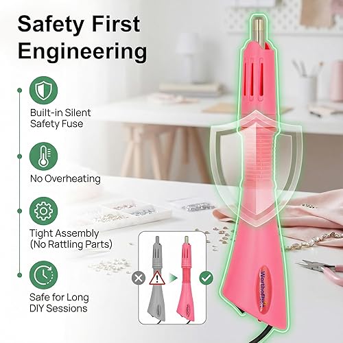 Miniatura 3 de Worthofbest Hotfix - Kit de herramientas aplicadoras de diamantes de imitación con diamantes de imitación, kit de varita fija en caliente para ropa,