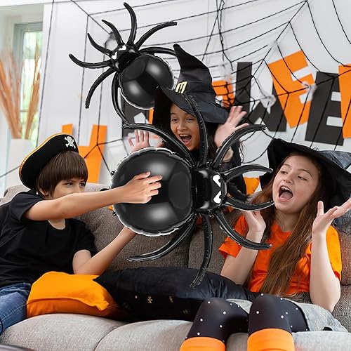 Miniatura 26 de FEBSNOW Globos de aluminio de Halloween, paquete de 10 globos de Mylar de murciélago blanco fantasma negro de 30 pulgadas para Halloween