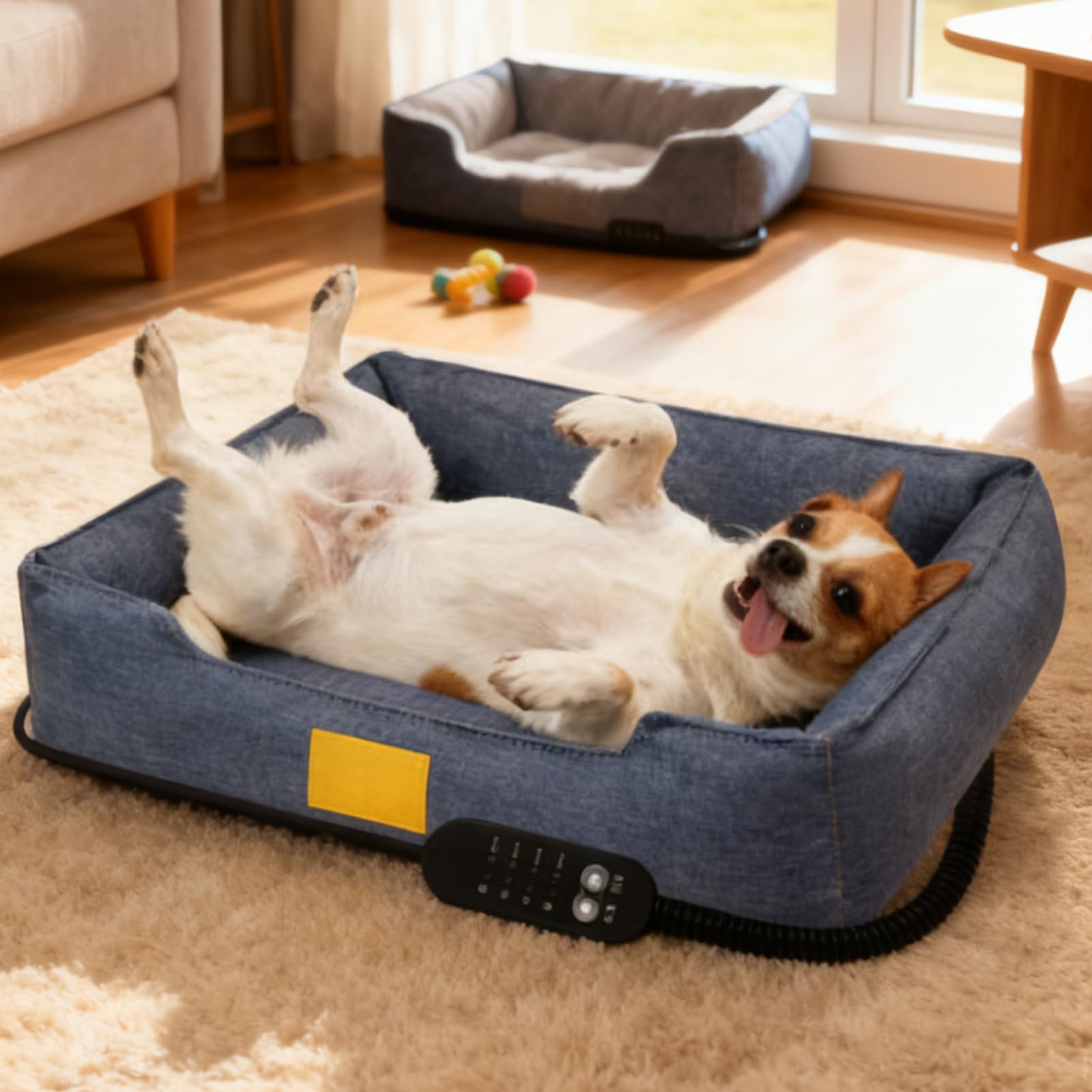 Almohadilla Térmica para Perros Calefaccion Electrica Con Temporizador | Cama Térmica Canina Para Gatitos Cachorros Animales Invierno Interior Hogar Sala de Estar Apartamento Dormir