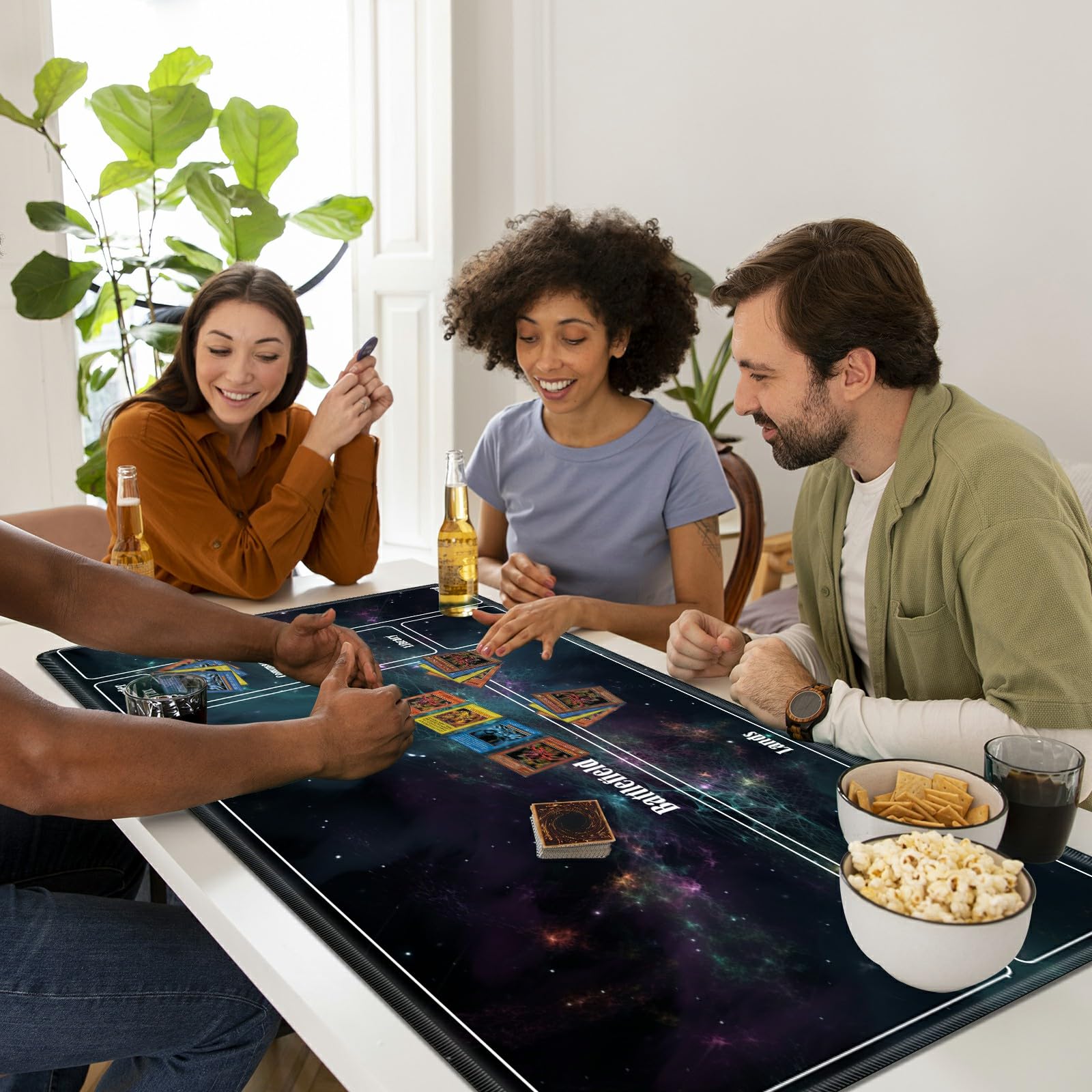Magic Zone Spielmatte Für MTG & TCG – 61x35,6 Cm, Mit Genähten Kanten, Grüner Frosch-Design