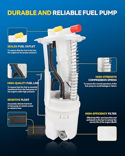 Miniatura 65 de PHILTOP FG0931 Conjunto de bomba de combustible eléctrica compatible con Sequoia 4.6L 2008-2019, Tundra 4.6L 2007-2021, reemplaza SP9010M, E8869M