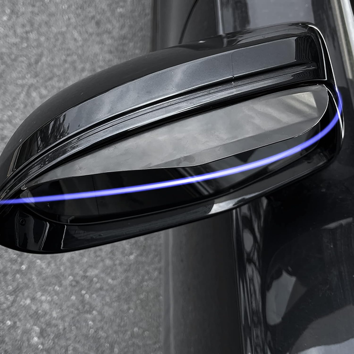 Patonu 2Pcs Car Rear View Side Mirror Rain Eyebrow,Universality Carbon Fiber Rain Visor for Car Truck SUV (black1)