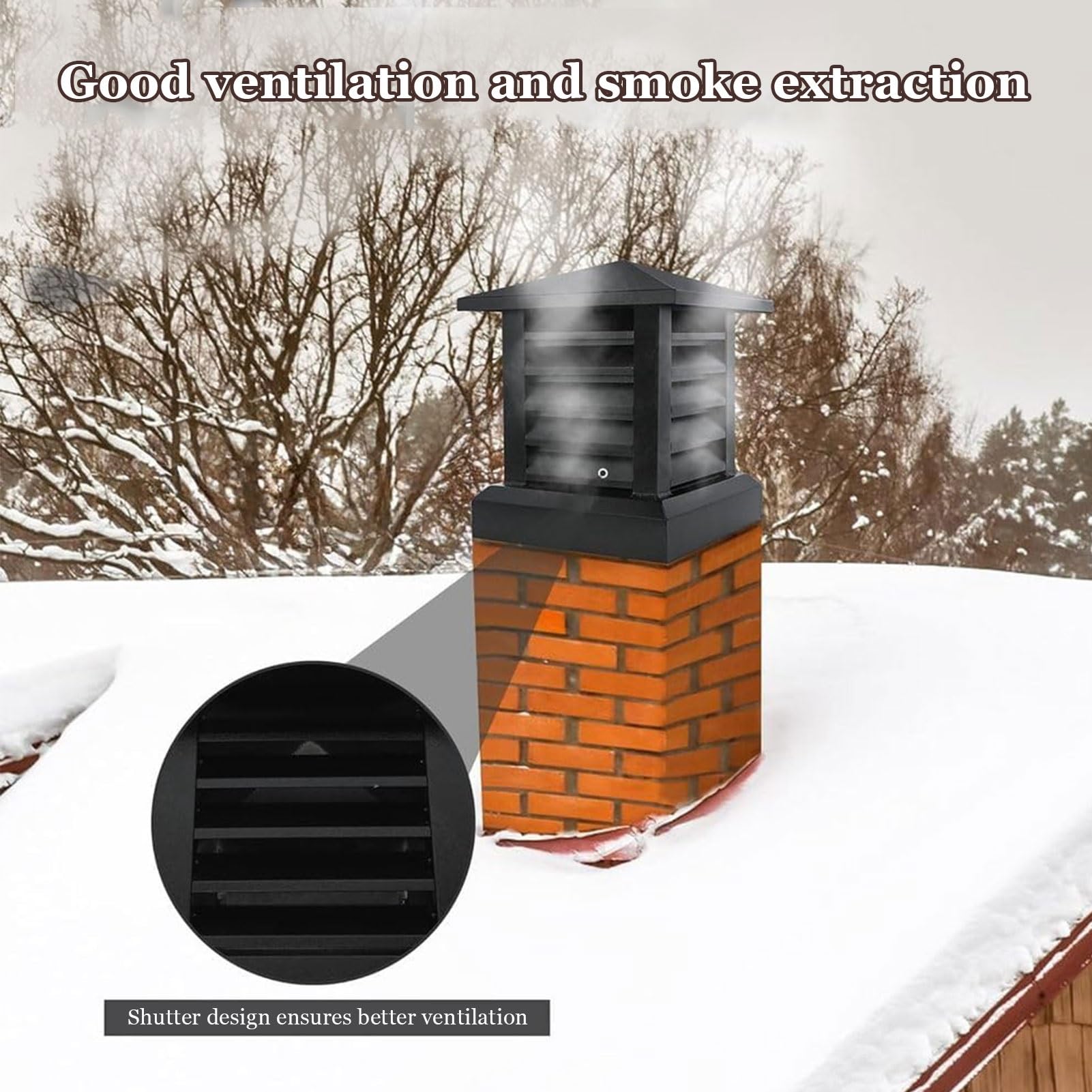 Tapa Protectora de Aleación de Aluminio Cuadrada para Lluvia Sombrerete Chimenea Adecuada para Ventilaciones de Techo y Chimeneas de Ladrillo Visto(25x25cm/9.84x9.84in)