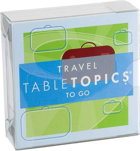 TableTopics - to GO Travel - 40 divertidas tarjetas de preguntas para viajes por carretera, vacaciones y noches familiares - Juego de inicio de disponible en Yaxa Colombia