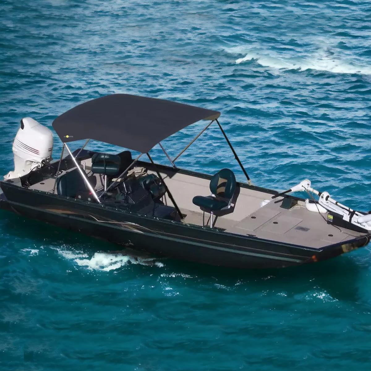 Oceansouth Stainless Steel 3 Bow Bimini Top con Integrato Conservazione Bagagliaio