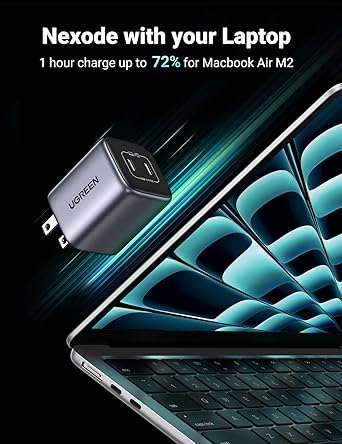 UGREEN 45W USB C Charger for iPhone 17, Nexode 2 Port GaN Foldable PPS Wall Charger Block Support Super Fast Charging 2.0 for Galaxy S26/S25 iPhone 17/16/15, iPad, MacBook Neo/Air, Black