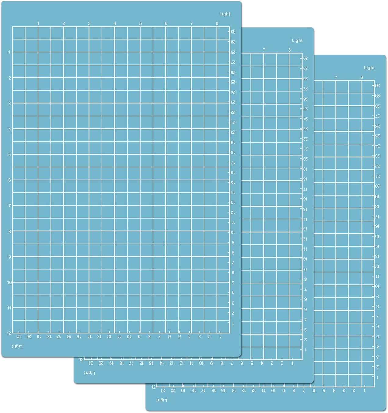 ReArt Light Grip Mats for Cricut Joy Xtra - 12 x 8.5 Inches Craft Paper Cutting Mat Use with Printer Paper, Vellum, Light Cardstock & More, Sewing and Crafting (3 Packs Light)