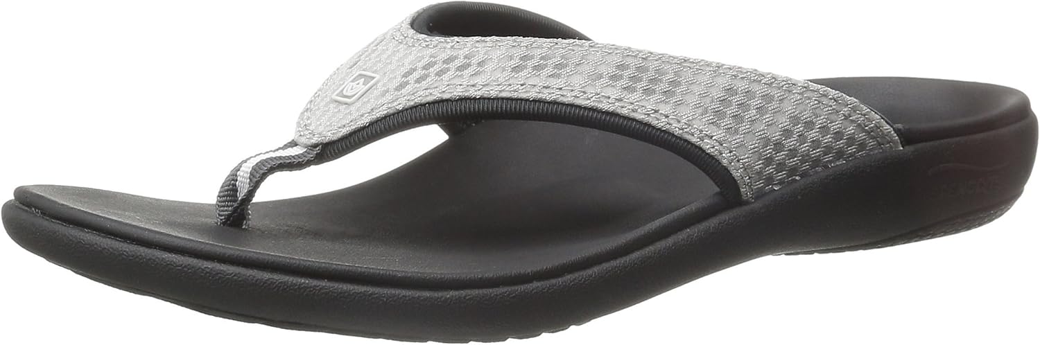 Spenco Women's Breeze Sandal Slide, Black/Silver, 8 M US