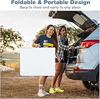 Vista 6 de Nightcore - Mesa plegable de 6 pies, para interiores y exteriores, portátil, para picnic, fiesta, comedor, mesa de campamento con esquinas