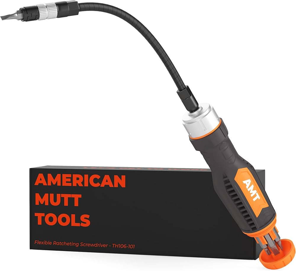 AMERICAN MUTT TOOLS Flexible Ratcheting Screwdriver Set with 